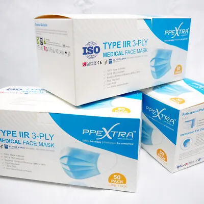 Type IIR 3-Ply Medical Mask (Box Of 50) (Disposable Mask) FINAL SALE!!! • £7.99