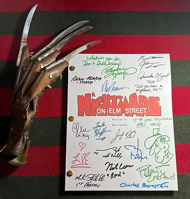 Nightmare On Elm Street Script Cast-Signed - Autograph Reprints - Freddy Krueger • $24.99