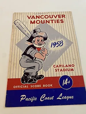 1958 Sacramento Solons/Vancouver Mounties PCL AAA Program Orioles • $14.78