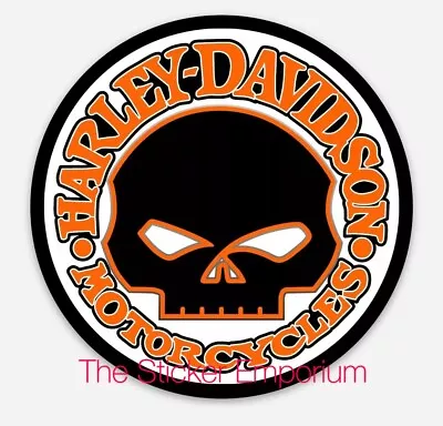 $5.95 • Buy Vintage Style Willie G Skull Harley Davidson Motorcycle Car Sticker Helmet Decal