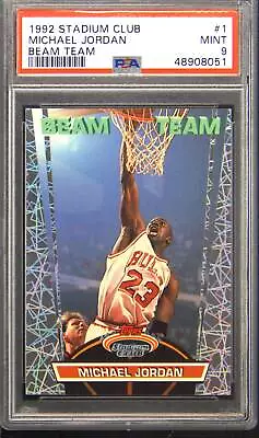 1992 Stadium Club Beam Team #1 Michael Jordan PSA 9 • $589