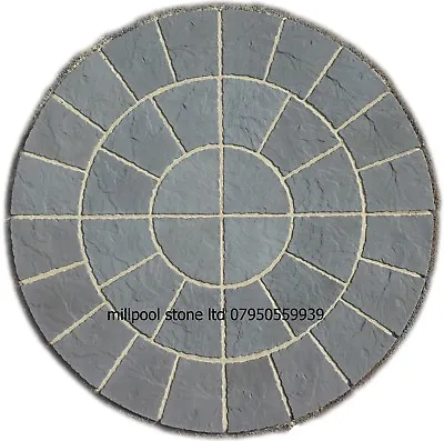 1.8m Char-grey Paving Rotunda Circle Paving  Patio Slabs  [delivery  Exceptions] • £157