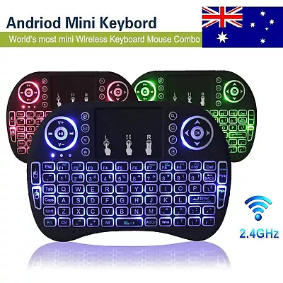 Mini Wireless I8 2.4GHz Keyboard For Smart TV Android Box PC With Touch Pad AUS • $17.99