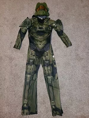 Halo Infinite Master Chief Muscle Padded Kids Costume: Youth Medium (7-8) • $10