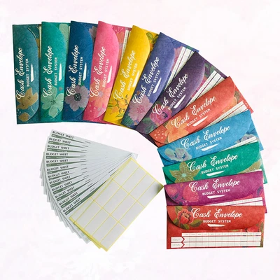  12 Pcs Money Envelopes Budget Cash Children's School Dinner • £10.54