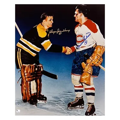 JIM HENRY & MAURICE RICHARD Signed 16 X 20 Photo - 79198 • $639.99