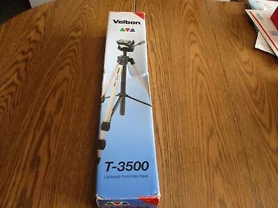 Velbon T-3500 Deluxe Lightweight Photo / Video Camera Tripod With Original Box • $24.99