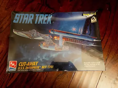 AMT Ertl Star Trek U.S.S. Enterprise NCC-1701 Cut-Away Model Kit NEW Open Box • $25