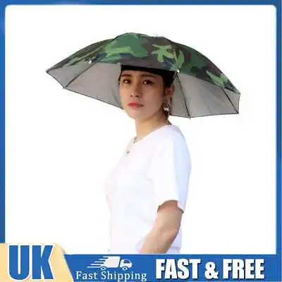 £5.70 • Buy Foldable Outdoor Umbrella Hat Women Men Fishing Hiking Golf Headwear Sun Cap