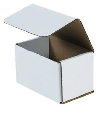 200 Pack 5.5  X 3.5  X 3.5  White Corrugated Shipping Mailer Packing Boxes • $100.21