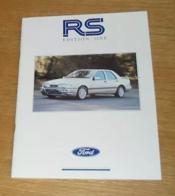 £24.95 • Buy Ford RS Brochure 1991 Ed 1 Fiesta Escort RS Turbo Sierra RS Cosworth 4X4 Saloon