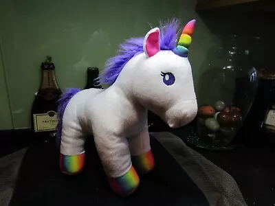 A Pre-owned Large Build A Bear Colour Craze Rainbow Unicorn - Good Condition • £8