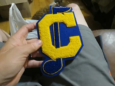 Chenille  Letter  C  Yellow On Blue With Musical Note Patch Letterman Jacket  • $9.95