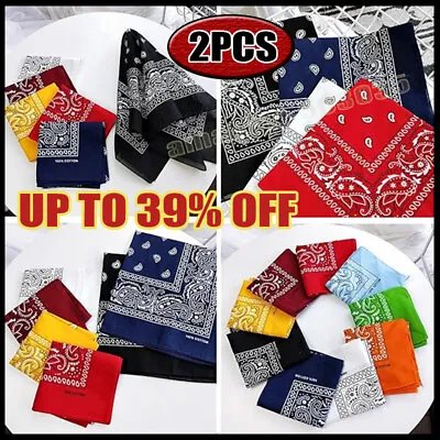 Colourful Paisley Bandanas 100% Cotton Bandana For Cowboy Dress Up Head Scarf • £3.43