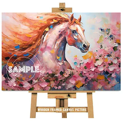 Horse Canvas Artwork Painting Home Decor Wall Art  - Unframed Art Print Also #8 • £4.39