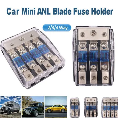 2/3/4 Way Car Mini ANL Blade Fuse Holder Stereo Audio Power Distribution Block • $18.78