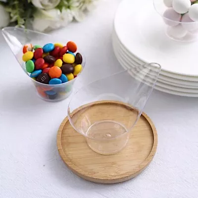 24 Clear 3 Oz Disposable Mini Teardrop Plastic DESSERT CUPS Party Events • $12.11