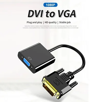 $12.19 • Buy DVI To VGA DVI-D DVI To VGA Adapter  Devices With Available DVI-D