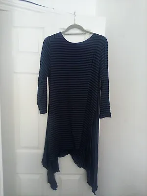 £13.99 • Buy Ladies Yongkim Tunic Size 18 Blue/black Stripes
