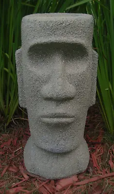 3549 Easter Island Head Tiki Rapi Nui 16  Planter Latex Fiberglass Mold Concrete • $600