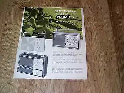 Motorola All Transistor Portable Radios Catalog  ILLUS  C1965 • $24.99