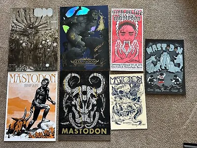 Mastodon 7 Poster Lot Band Signed High On Fire Brent Hines Troy Sanders Print • $200