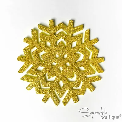 £2.99 • Buy 4 X SNOWFLAKE COASTERS - GOLD GLITTER Drink Mats -Christmas Party/Winter Wedding