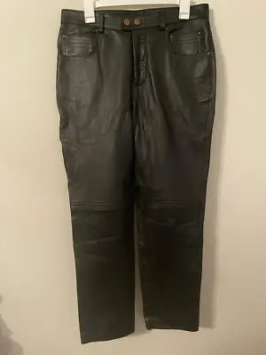 $59.99 • Buy 32  Men's Leather Pants Biker Bluf Breeches Trousers Punk Motorcycle Jean Style