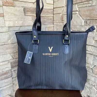 Vintage VALENTINO GHIBERTY Tote Bag Black Women's Used From Japan • $98