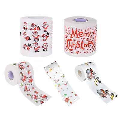 $8.54 • Buy Christmas Toilet Roll Paper Santa Claus Home Bathroom Paper Xmas Tissue 2.4M