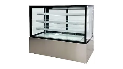 54  Commercial Flat Glass Refrigerator Display Case Bakery Pastry Meat With LED • $3486.28