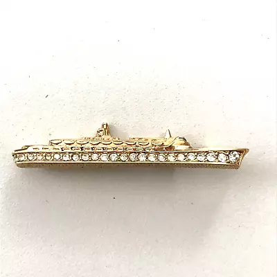 Vintage Attwood & Sawyer Queen Elizabeth 2 Cruise Liner Nautical A&S Brooch Pin • £49.99