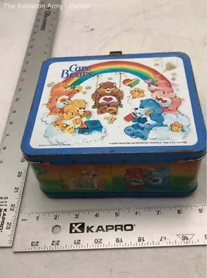Vintage Aladdin Care Bears Featuring Tenderheart Bear Metal Lunch Box W/ Thermos • $9.99