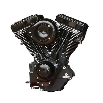 Black S&S V124 124  Evolution Evo Motor Engine Harley Softail Dyna Touring FXR • $8499.95