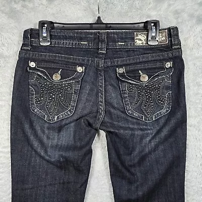 MEK Denim Jeans Womens 27/34 Dark Blue VEGAS Bootcut Low Rise 31x34 • $24.99