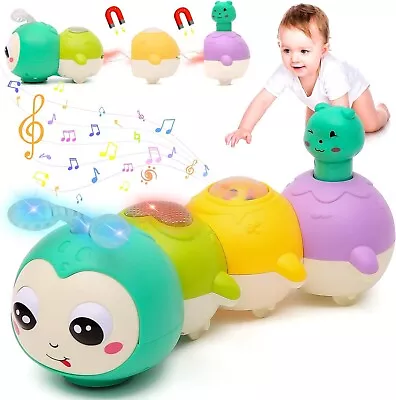 Xbesttoy Baby Toys For 1 Year Old Girl Caterpillar Crawling Toys & Music Light U • £25