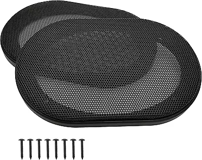 2 Pcs 4  X 6  Speaker Grill Covers Car Speaker Subwoofer Guard Protector Black • $37.31