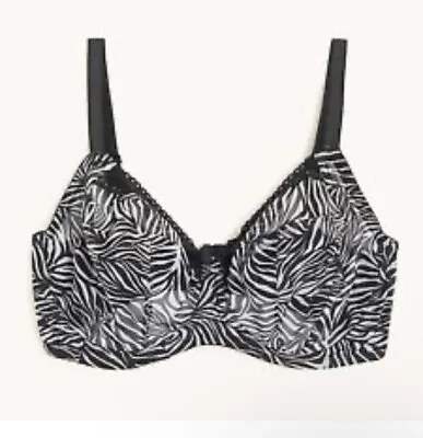 Ladies New Ex M&S Zebra Print Mesh Bra Sizes 32F - 44H • £11.99