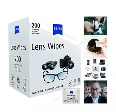Zeiss Pre Moist Lens Wipes Glasses Individual Sachets Glass Cleaner Wipes • £24.95