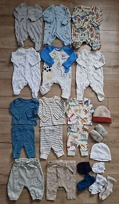 Baby Boy Clothes Bundle First Size Newborn Outfits Tu H&M George 22 Items • £14.99