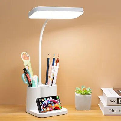 $11.89 • Buy Dimmable LED Desk Light Touch Sensor Table Bedside Reading Lamp USB Rechargeable