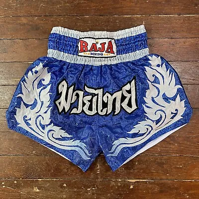 Raja Boxing Tribal Satin Shorts Muay Thai Mixed Martial Arts Mens Large • $24.99