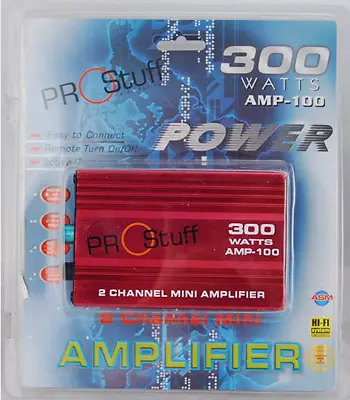 Prostuff AMP-100 300 Watt 2CH Mini Amplifier For Car And Motorcycle  • $20.99