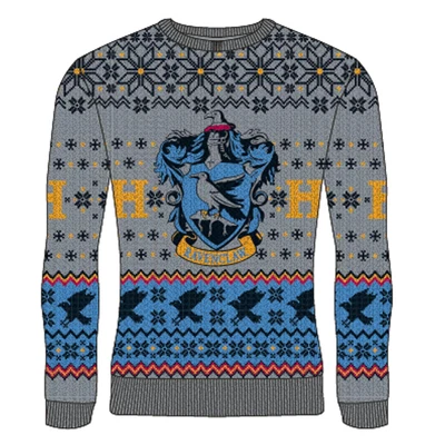 $14.77 • Buy Harry Potter Ravenclaw Crest Knitted Christmas Jumper Xmas Sweater
