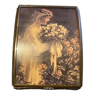 Via Vermont Hand Crafted Glass & Metal Vintage Musical Jewelry Box Bride • $12.99