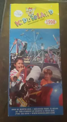 VTG Kiddieland Amusement Parks Map Melrose Park Illinois Chicago Carnivals 1998 • $24.99