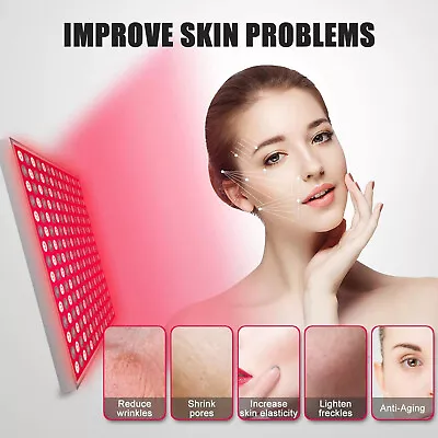 Anti Aging Therapy Light Panel 660nm 850nm 225 Red LED Skin Rejuvenation Lamp UK • £29.48