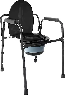 💥💥Pepe - Commode Toilet Chair For Bedroom Bedside Commodes With Bucket BLK💥 • £29.75