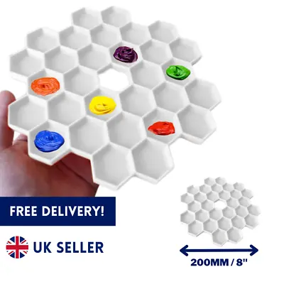 £10.99 • Buy Hexagon Paint Palette Pallet Colour Mixing Plastic 30 Well Artist Art Craft UK