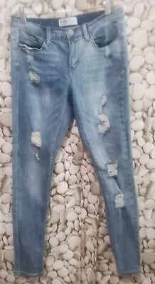 Mudd Flex Stretch Distressed Denim Jegging Jeans Juniors Size 9 • $9.56